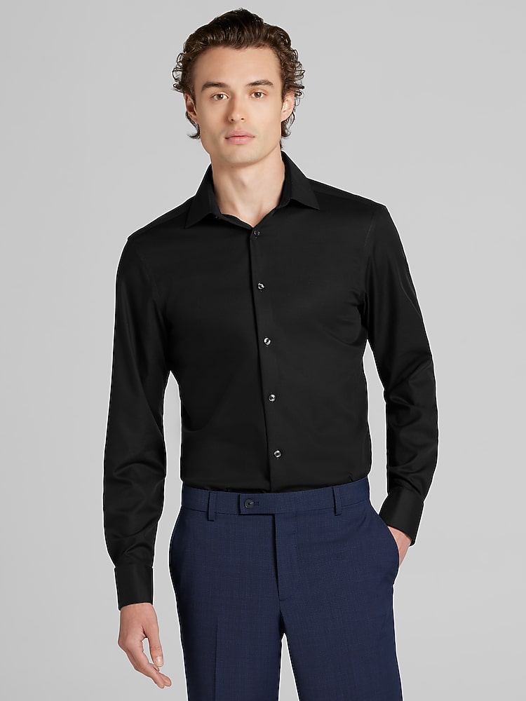 Calvin Klein Men's Slim Fit Dress Shirt - Charcoal - Size 15 32/33