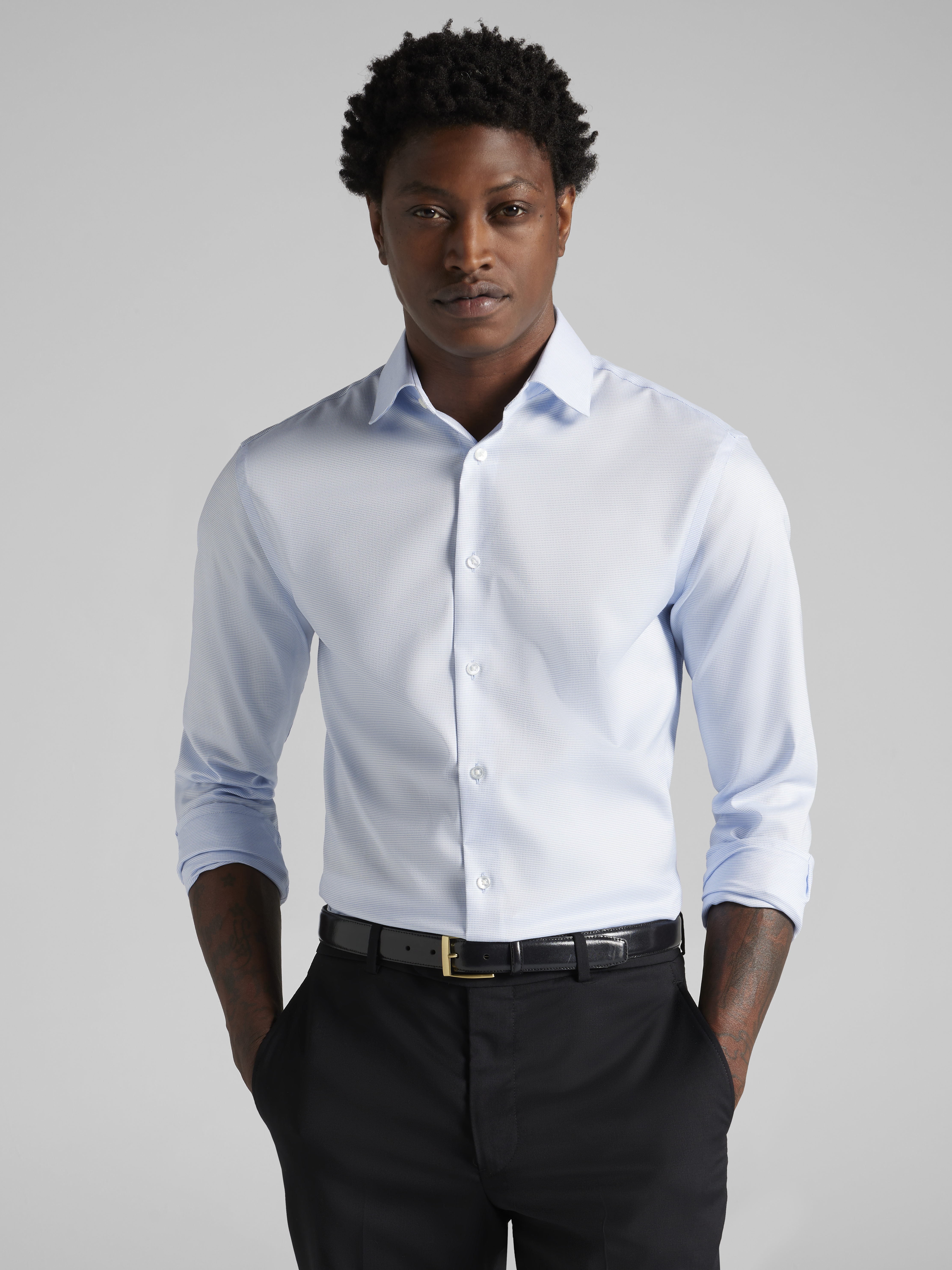 Classic Fit Micro Dot Dress Shirt