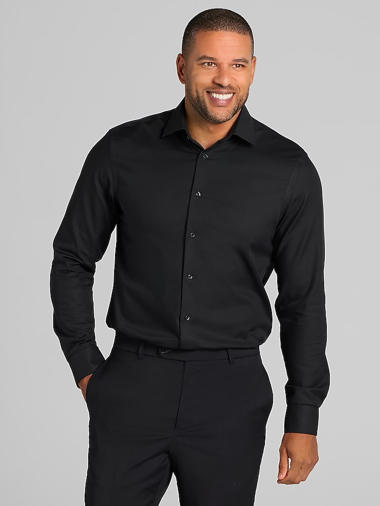 Calvin Klein Men's Slim Fit Dress Shirt - Black - Size 17 32/33