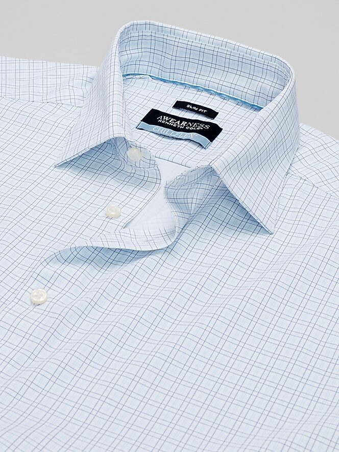 Awearness Kenneth Cole CHILLFLEX Slim Fit Check Dress Shirt