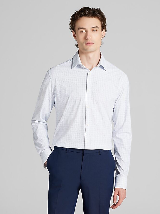 Awearness Kenneth Cole CHILLFLEX Slim Fit Check Dress Shirt