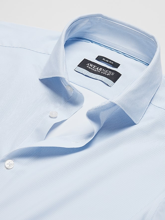 Awearness Kenneth Cole CHILLFLEX Slim Fit Stripe 4-Way Stretch Dress Shirt