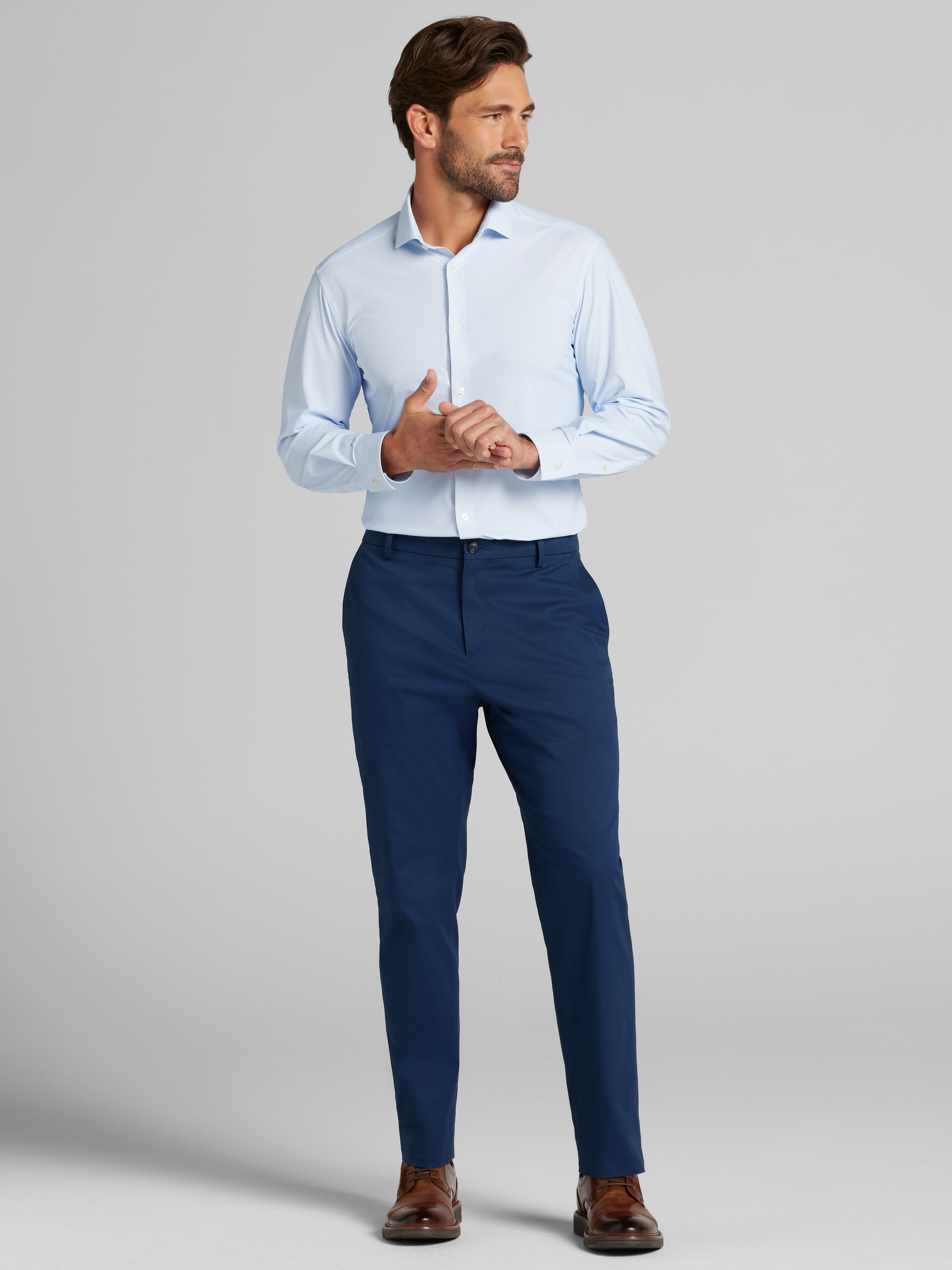 Slim Fit Stripe ChillFlex 4-Way Stretch Dress Shirt