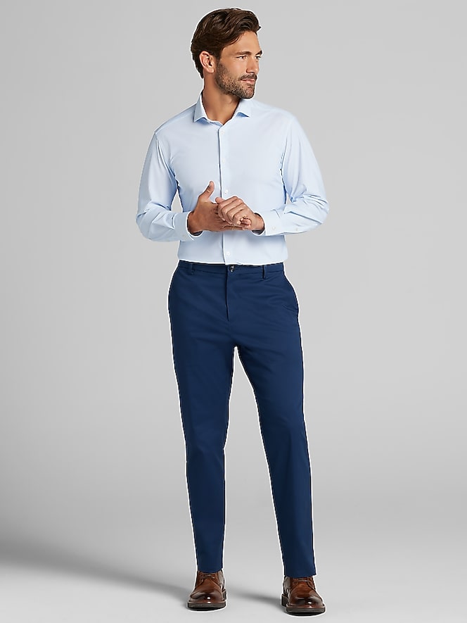 Awearness Kenneth Cole CHILLFLEX Slim Fit Stripe 4-Way Stretch Dress Shirt
