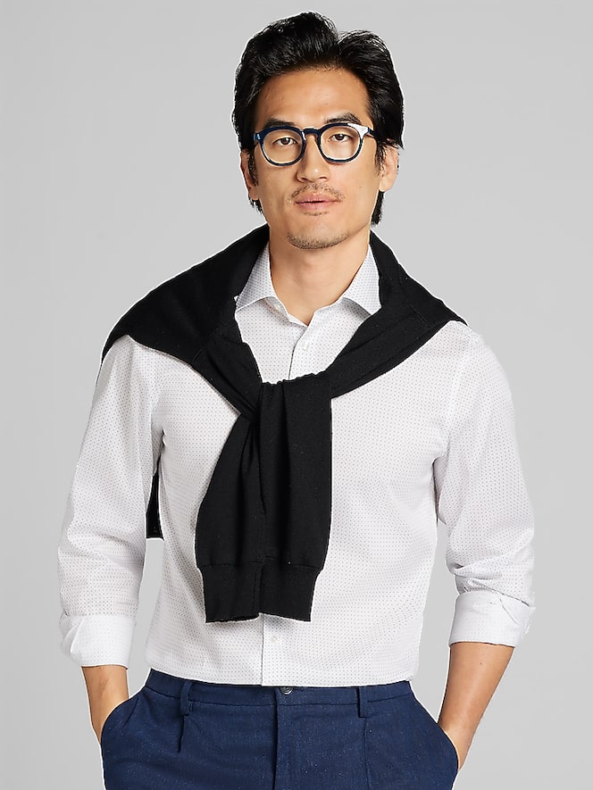 Calvin Klein Slim Fit Multi Geo Dress Shirt