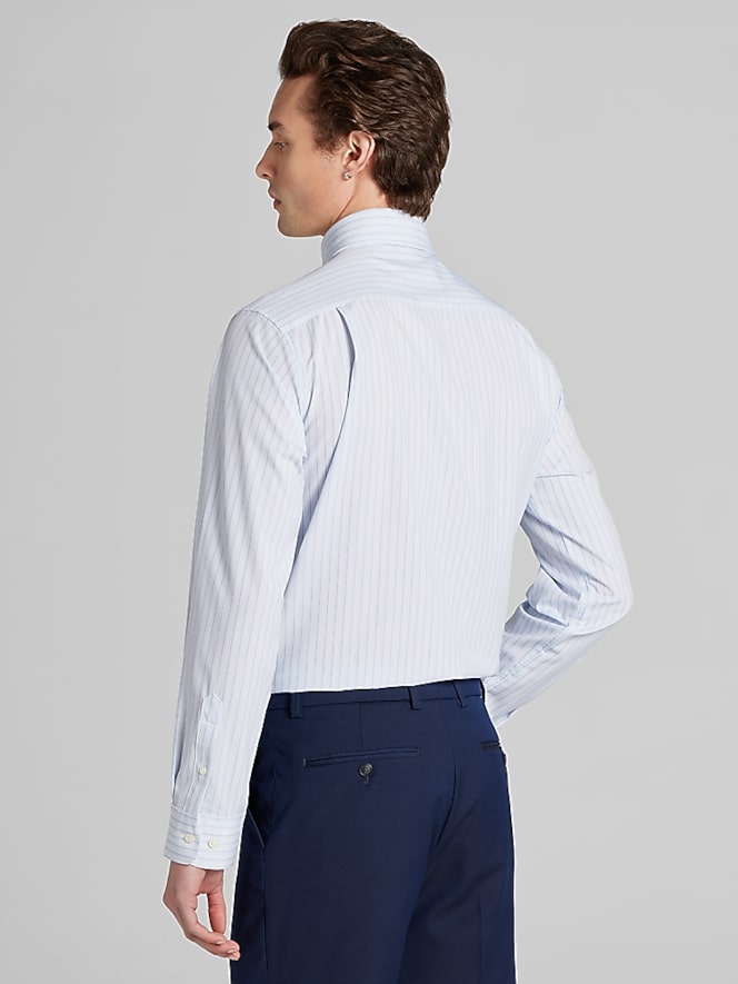 Wilke-Rodriguez Modern Fit Four-Way Stretch Open Stripe Dress Shirt