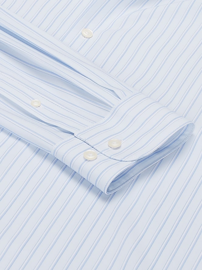 Wilke-Rodriguez Modern Fit Four-Way Stretch Open Stripe Dress Shirt