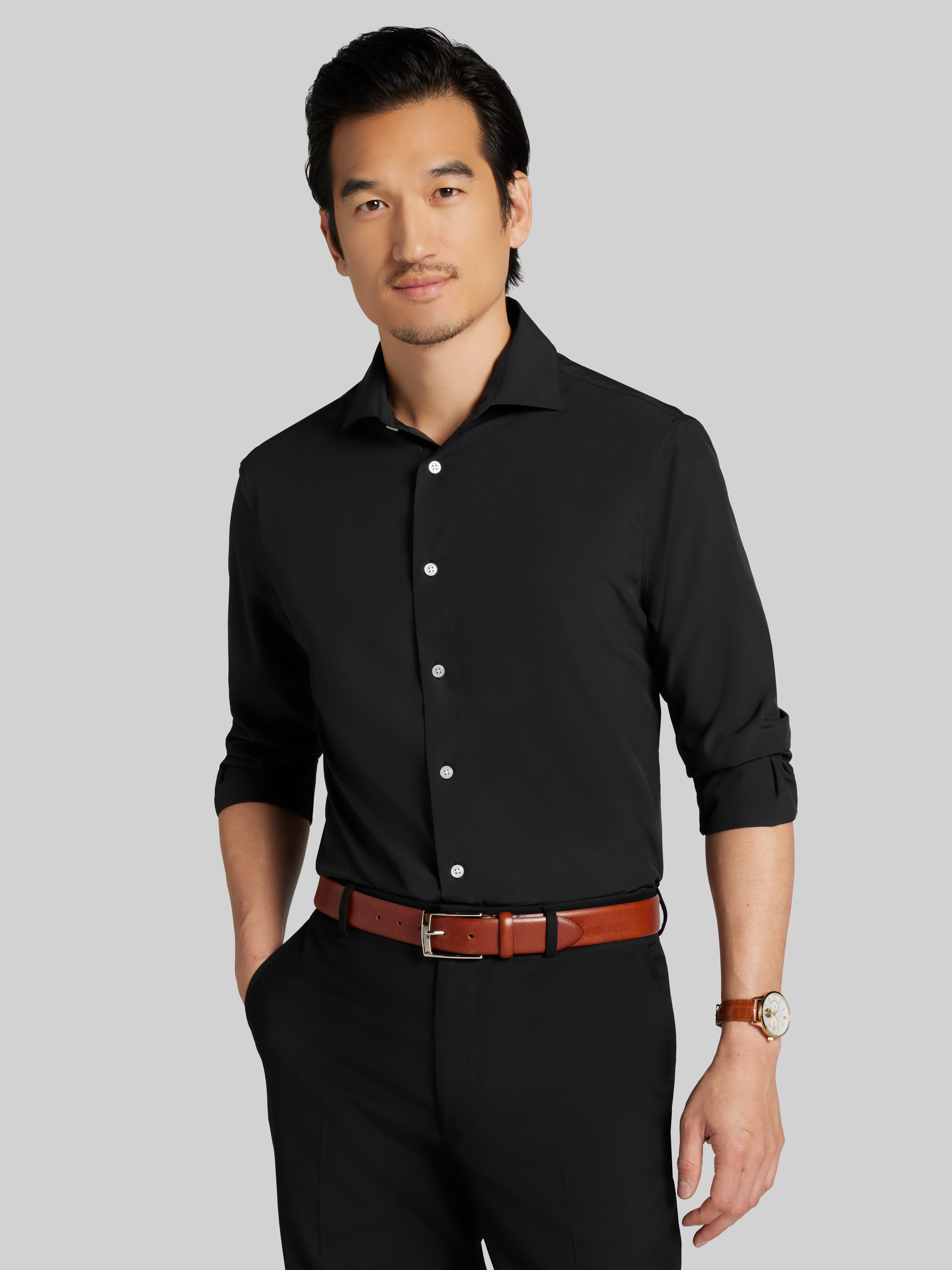 Modern Fit 4-Way Stretch Dress Shirt