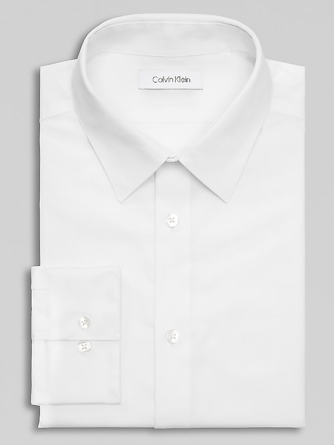 Calvin Klein Slim Fit Herringbone Dress Shirt