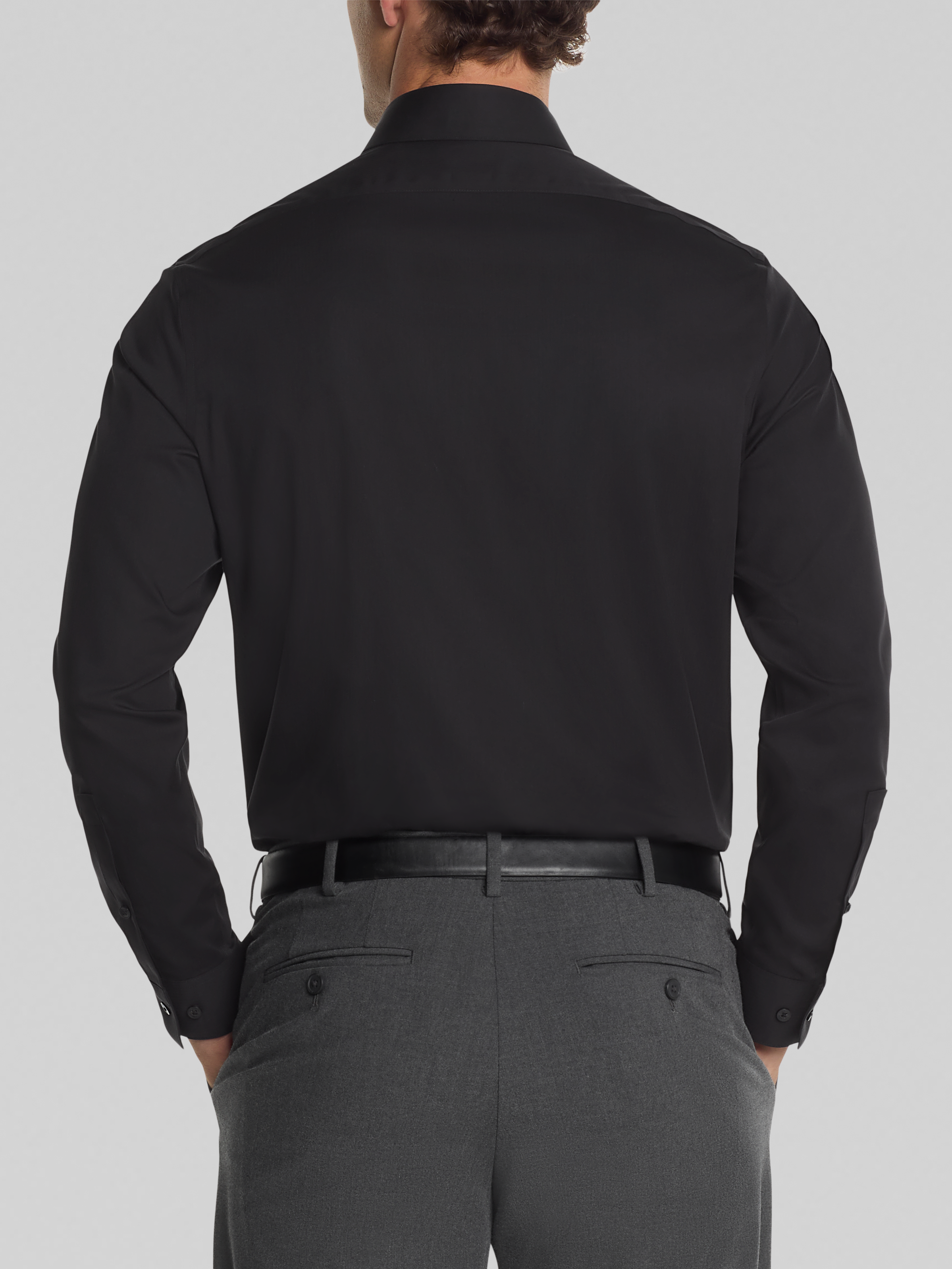 Slim Fit Herringbone Dress Shirt
