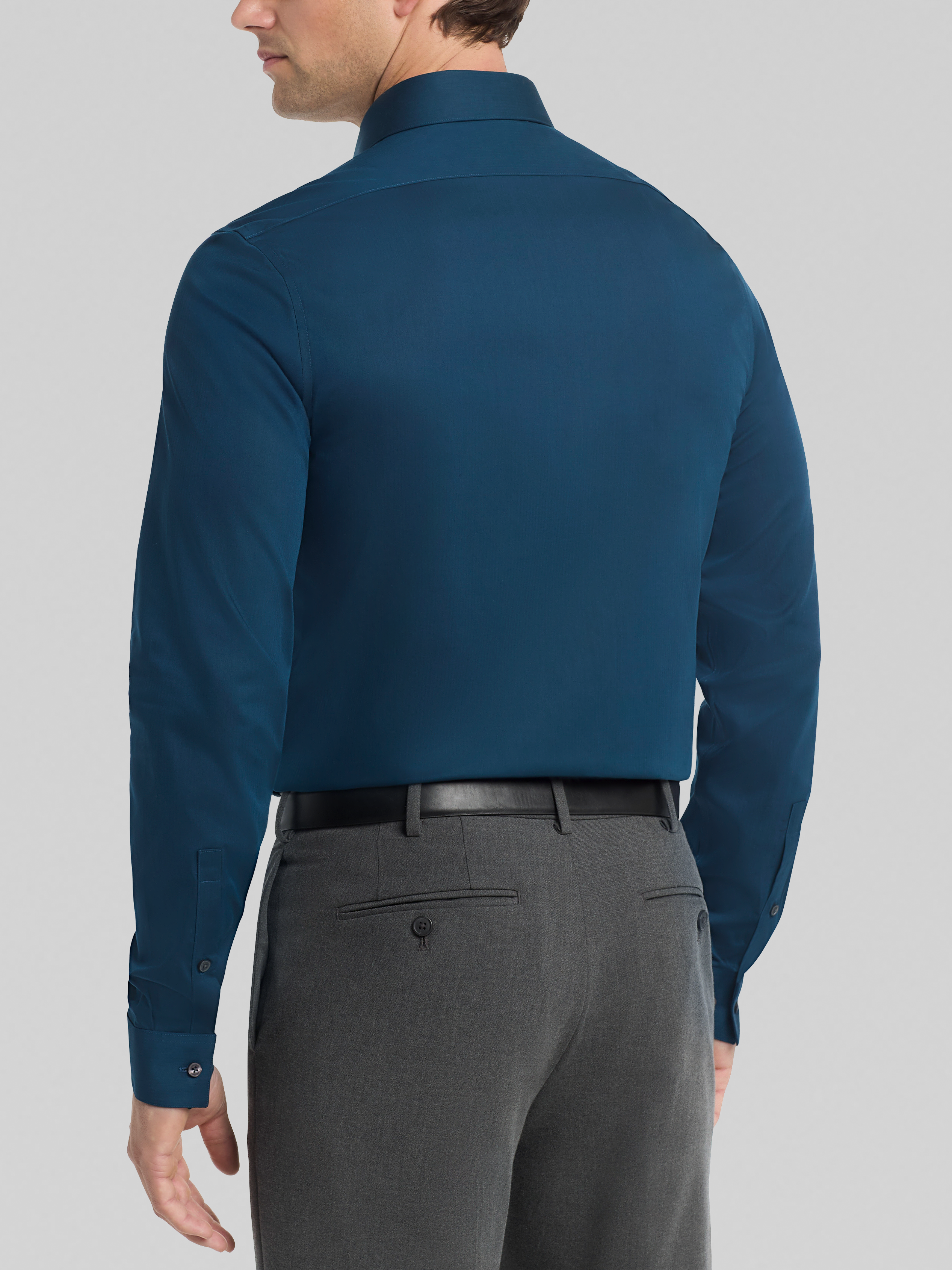 Slim Fit Herringbone Dress Shirt