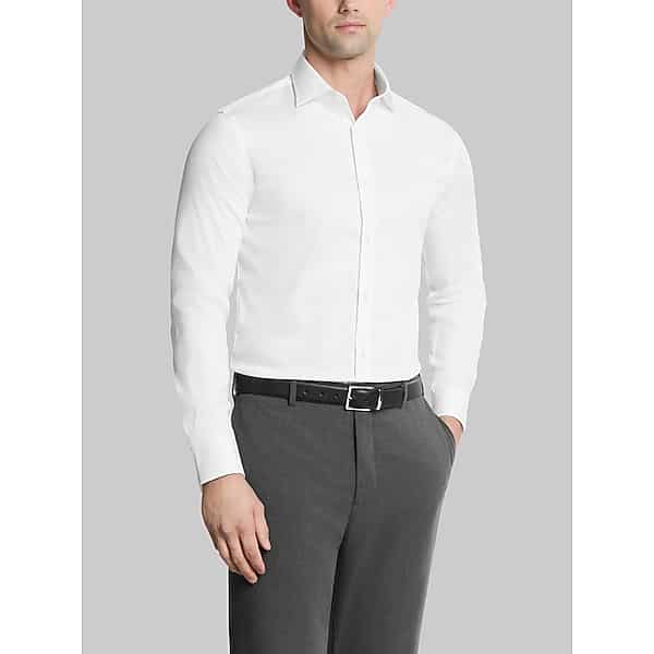 Michael Kors Men's Slim Fit Passport Dress Shirt White - Size: 17 1/2 36/37 TMW5BGM75701