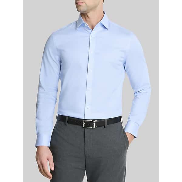 Michael Kors Men's Slim Fit Passport Dress Shirt Lt Blue - Size: 16 1/2 34/35 TMW5BGM65502