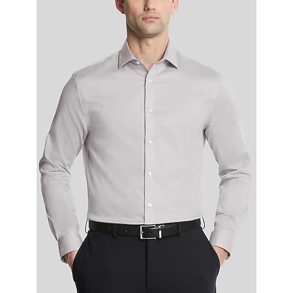 Michael Kors Men's Slim Fit Passport Dress Shirt Gray - Size: 15 1/2 34/35 TMW5BGM55503
