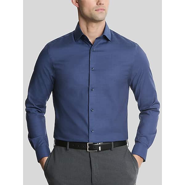 Michael Kors Men's Slim Fit Passport Dress Shirt Navy - Size: 14 1/2 32/33 TMW5BGM45331