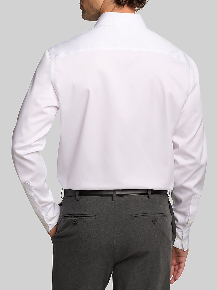 Van Heusen Classic Fit Solid Dress Shirt, White | Men's Wearhouse