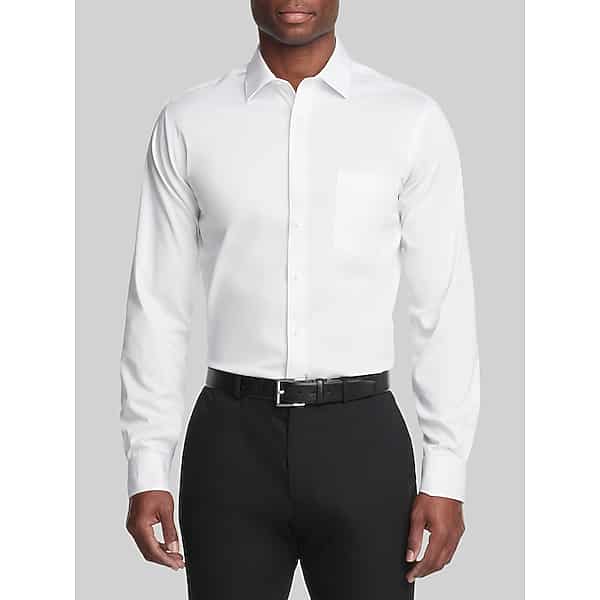 Van Heusen Big & Tall Men's Classic Fit Ultra Wrinkle-Free Stretch Dress Shirt White - Size: 18 1/2 32/33