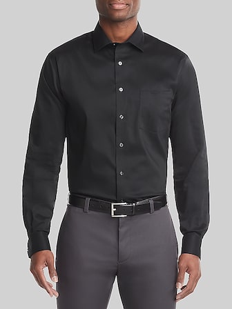 Big & Tall Men's Black Dress Shirts