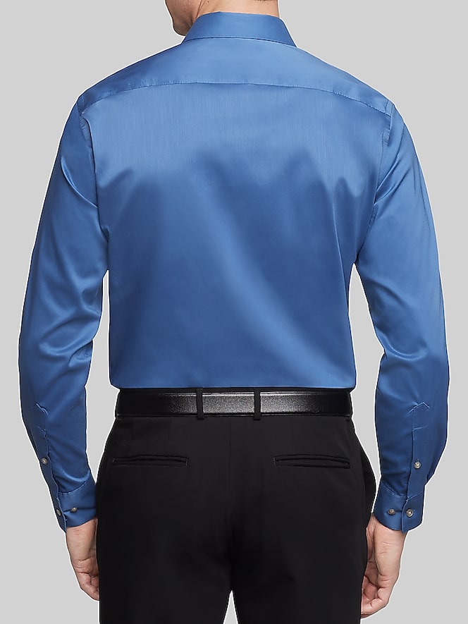Van Heusen Classic Fit Ultra Wrinkle-Free Stretch Dress Shirt, Blue - Image 2 of 3