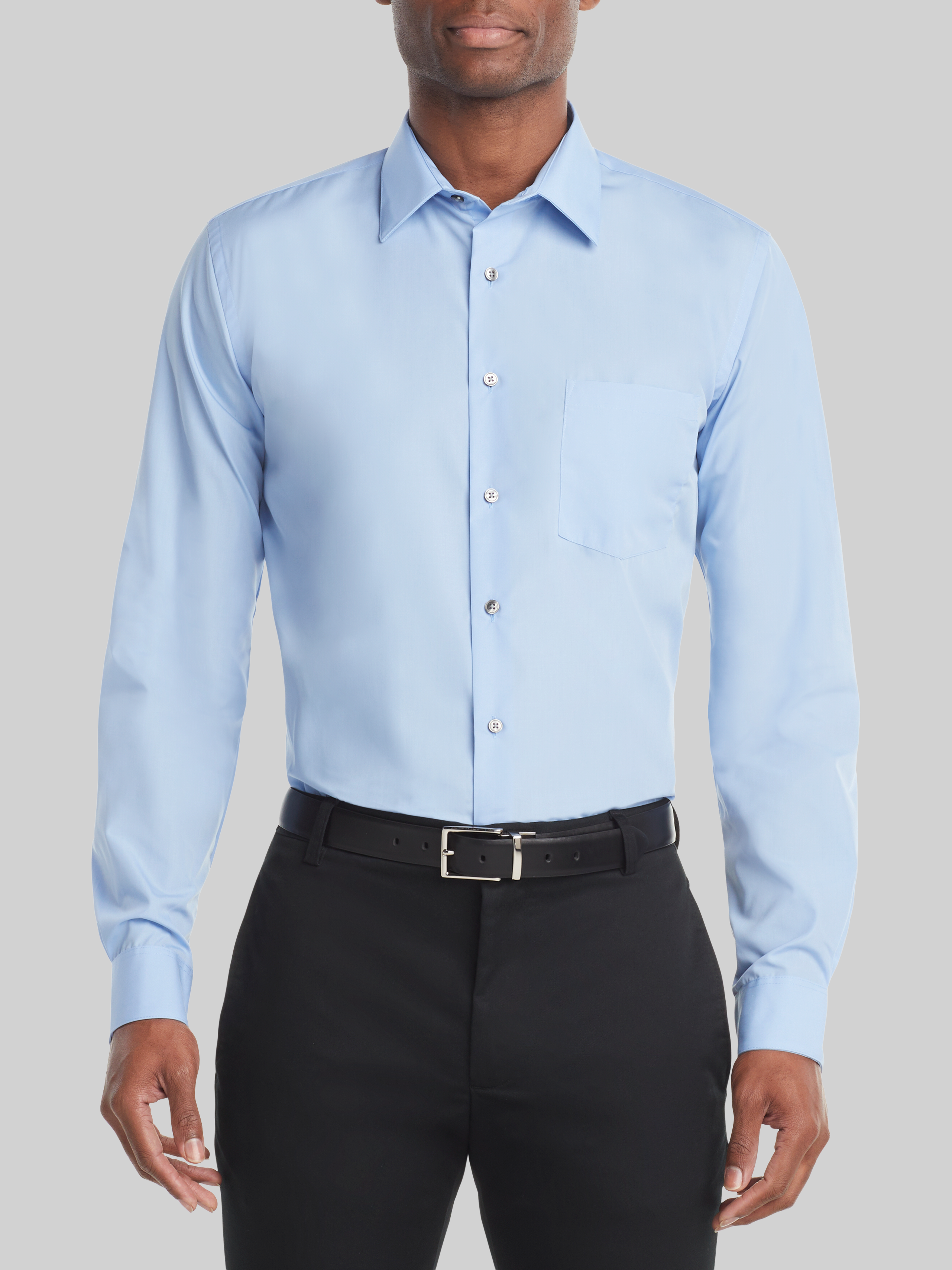 van heusen men's classic-fit point collar poplin dress shirt Van Heusen Men's Classic-Fit Poplin Dress Shirt main image 1