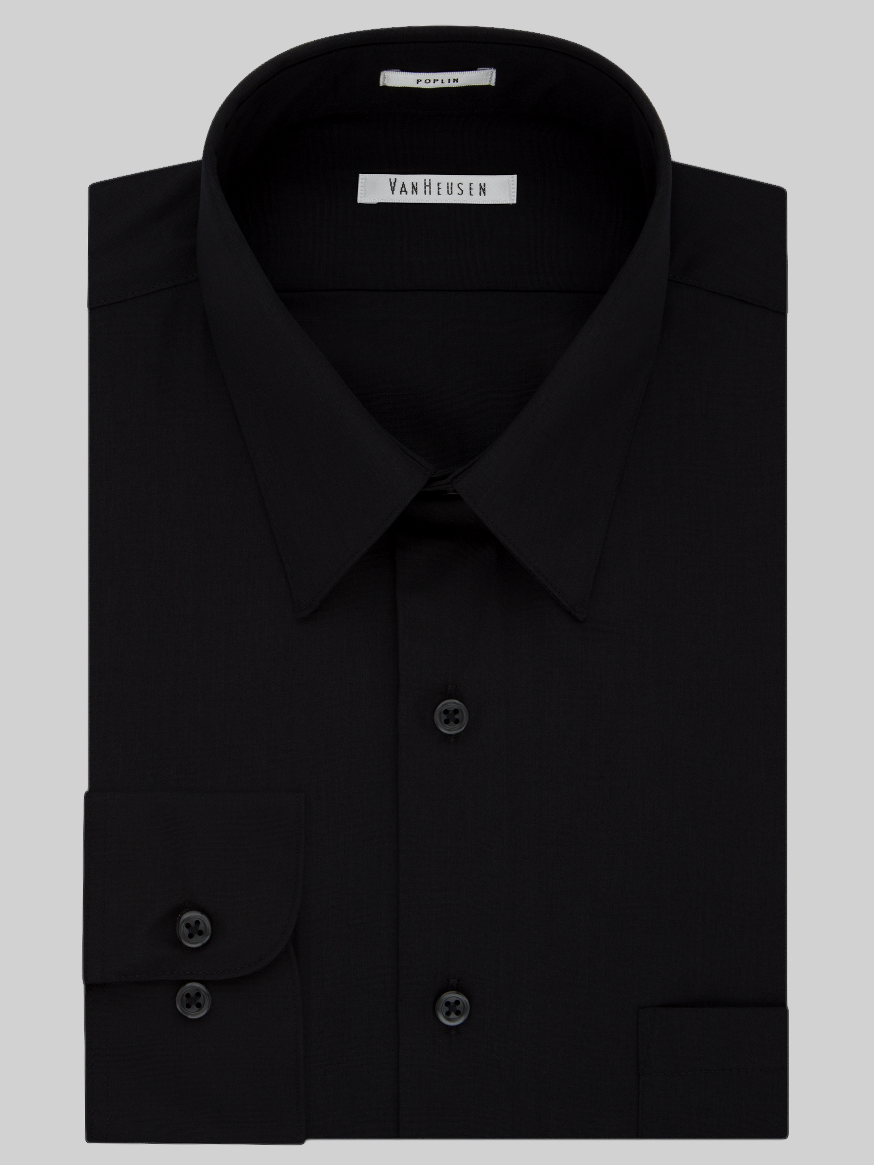 Classic Fit Solid Poplin Dress Shirt