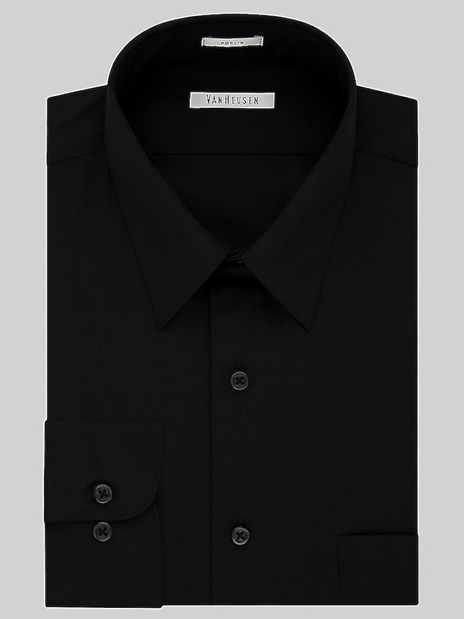 Van Heusen Classic Fit Solid Poplin Dress Shirt