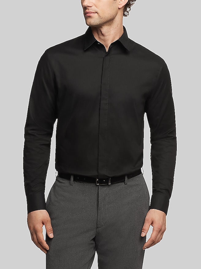 Calvin Klein Classic Fit Formal Dress Shirt Black