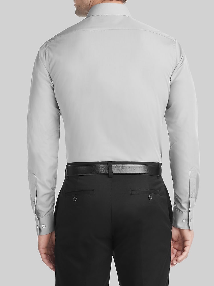 Van Heusen Athletic Solid Dress Shirt, Gray | Men's Wearhouse