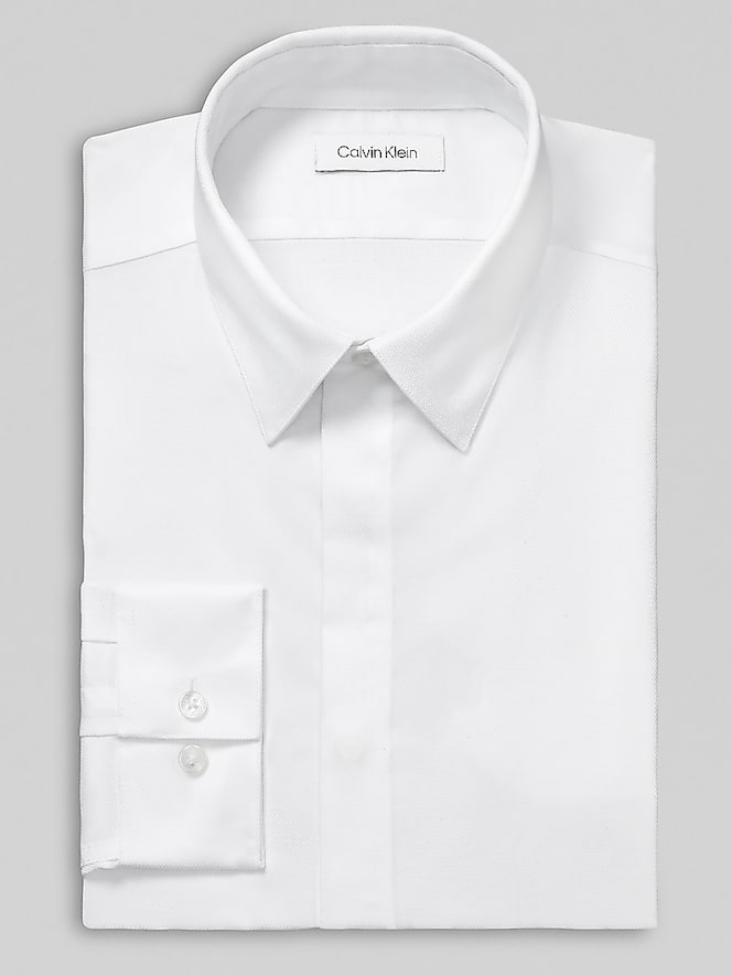 Calvin Klein Slim Fit Covered Placket Formal Shirt