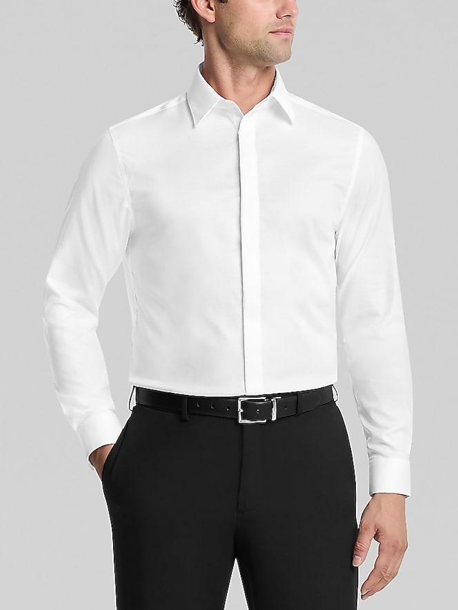 Calvin Klein Slim Fit Covered Placket Formal Shirt