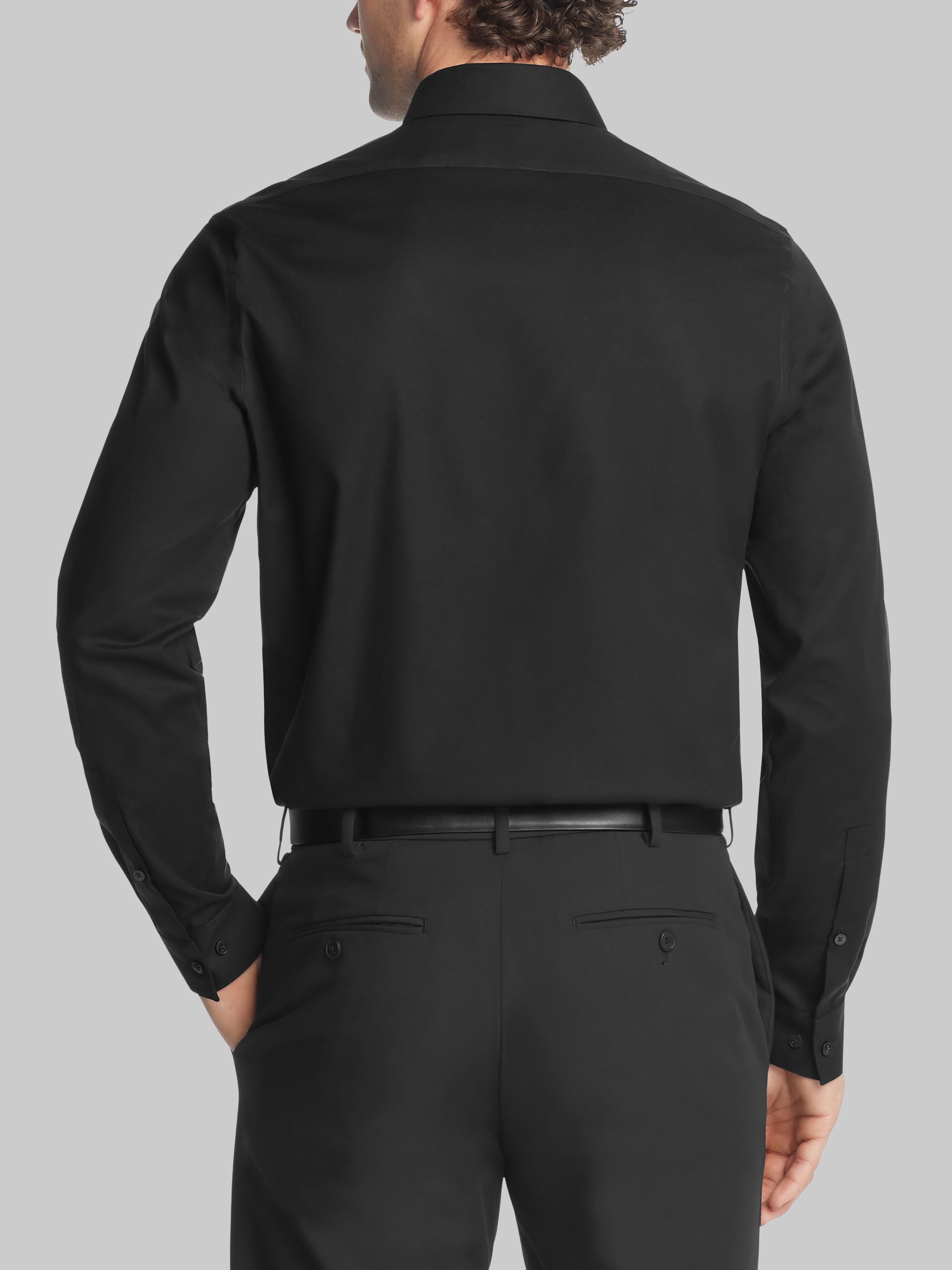 Slim Fit Covered Placket Formal Shirt
