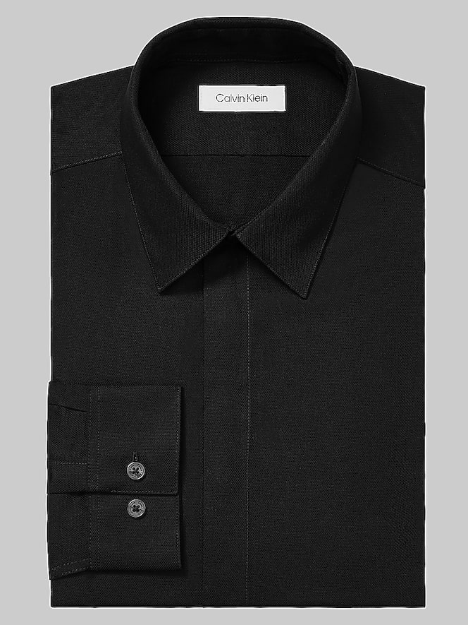 Calvin Klein Slim Fit Covered Placket Formal Shirt
