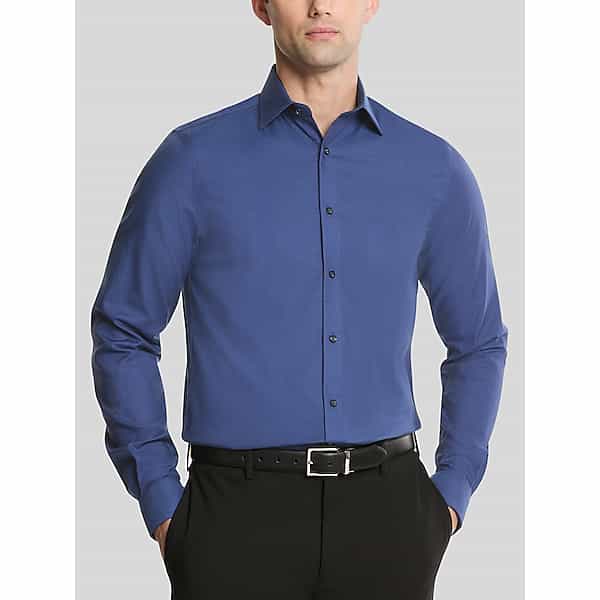 Michael Kors Men's Classic Fit Passport Dress Shirt Navy - Size: 14 1/2 32/33 TMW5BJ845331