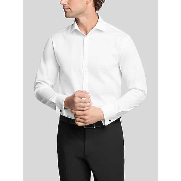 Calvin Klein Men's Classic Fit Formal Shirt White - Size: 15 34/35 TMW5BJ950501