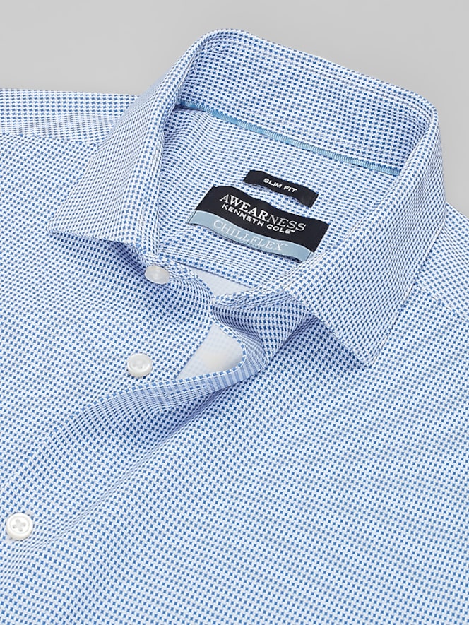 Awearness Kenneth Cole CHILLFLEX Slim Fit Check Dress Shirt