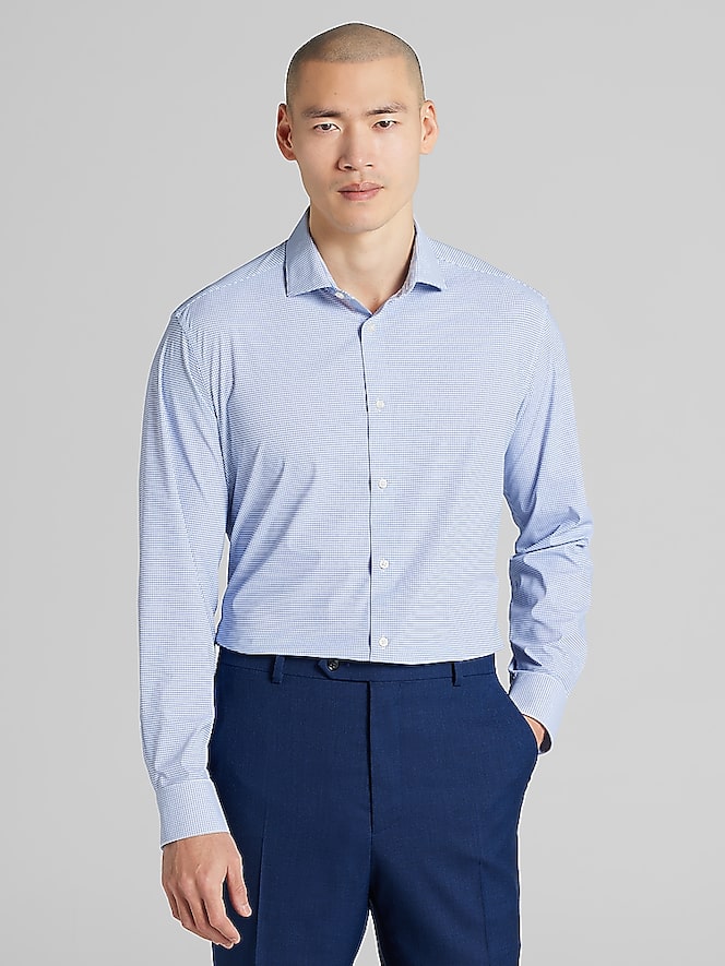 Awearness Kenneth Cole CHILLFLEX Slim Fit Check Dress Shirt