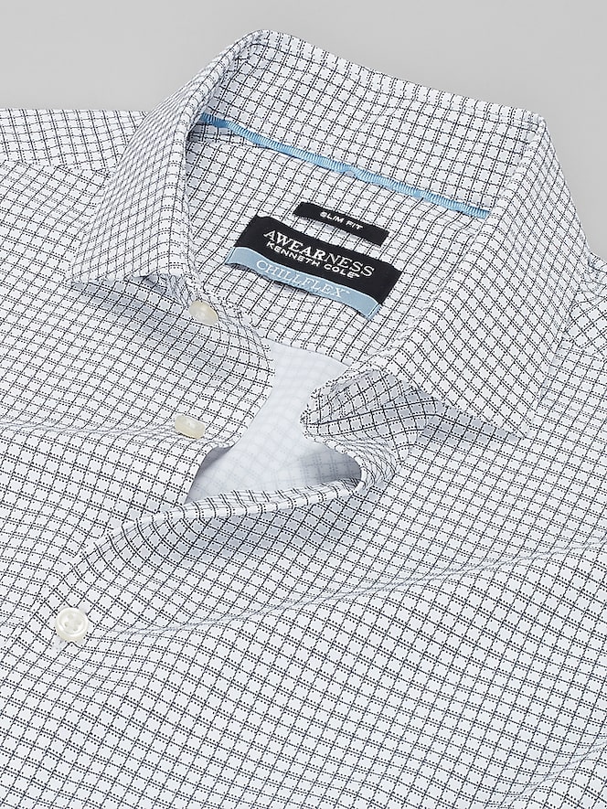 Awearness Kenneth Cole CHILLFLEX Slim Fit Check Dress Shirt