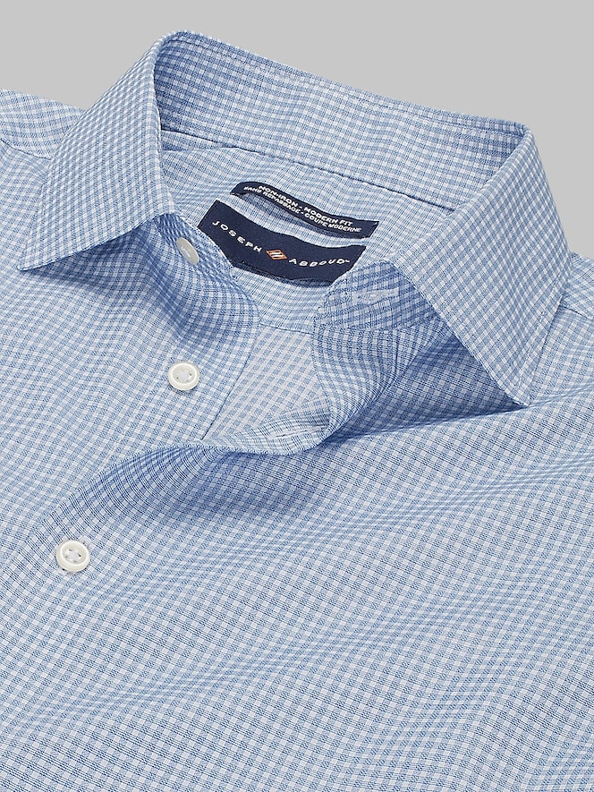 Joseph Abboud Joseph Abboud Modern Fit Mini Check Spread Collar Dress Shirt