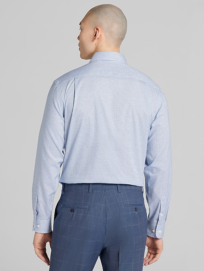 Joseph Abboud Joseph Abboud Modern Fit Mini Check Spread Collar Dress Shirt