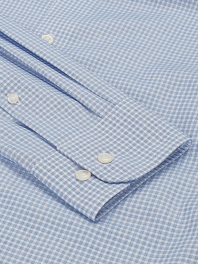 Joseph Abboud Joseph Abboud Modern Fit Mini Check Spread Collar Dress Shirt