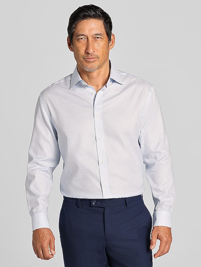 Joseph Abboud Classic Fit Mini Check Dress Shirt