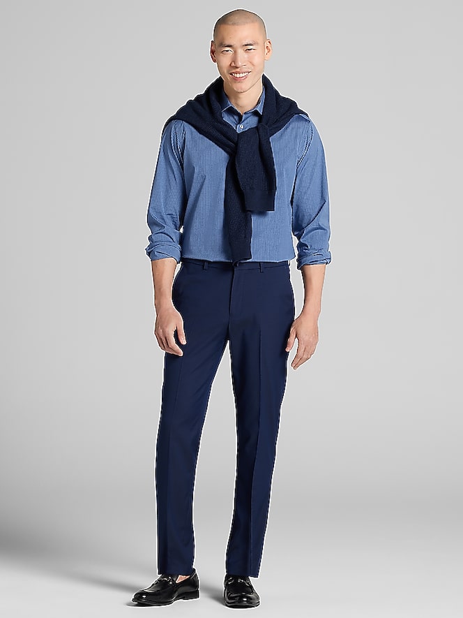 Awearness Kenneth Cole Slim Fit Stripe Dress Shirt