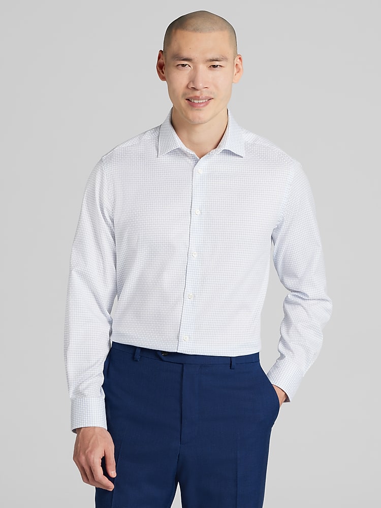 awearness kenneth cole white slim fit dress shirt Kenneth Cole Men's Dress Shirt Regular Fit Stretch Collar Non Iron Solid main image 0