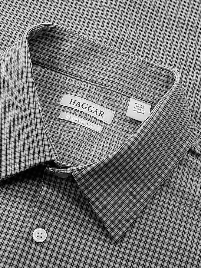 Haggar Classic Fit Check Dress Shirt