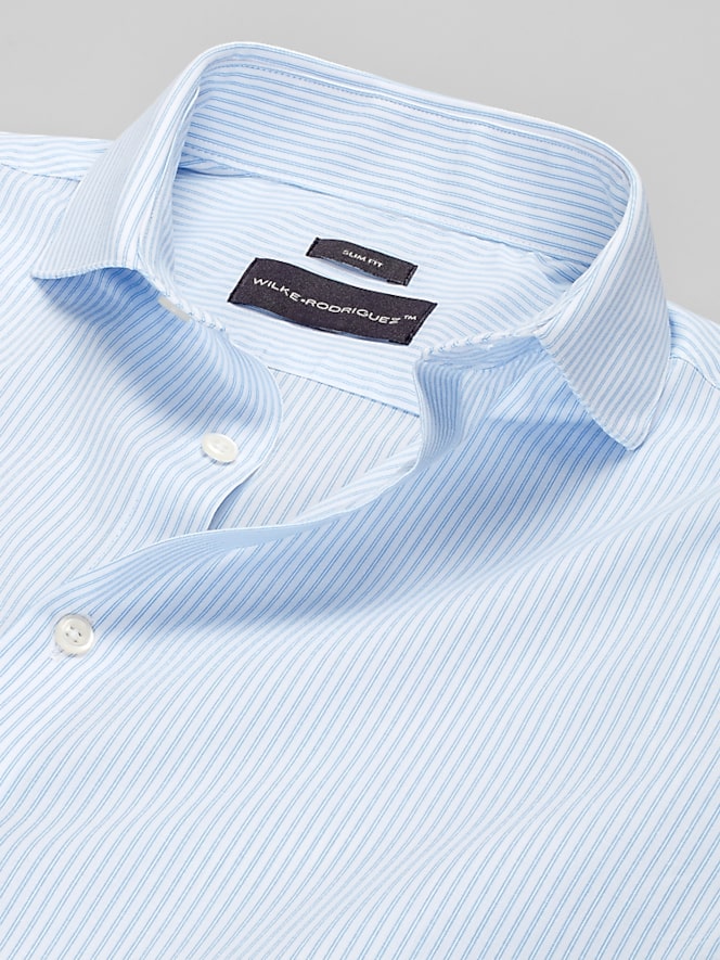 Wilke-Rodriguez Slim Fit Stripe Dress Shirt