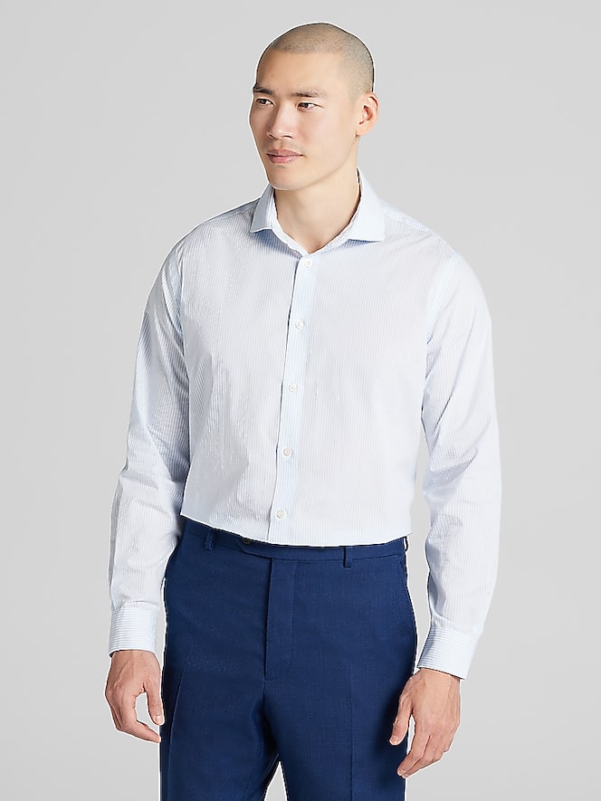 Wilke-Rodriguez Slim Fit Stripe Dress Shirt