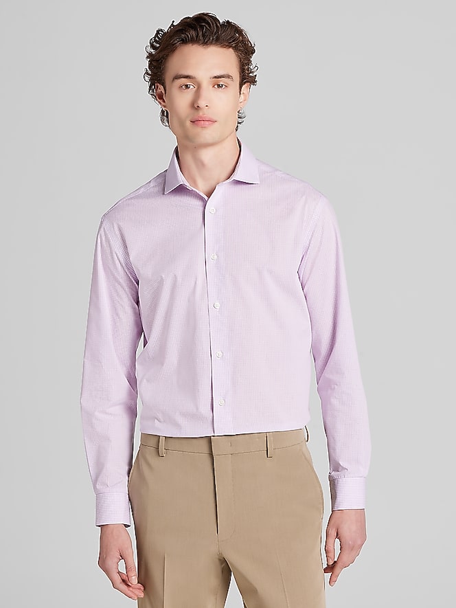 Wilke-Rodriguez Slim Fit Mini Check Dress Shirt