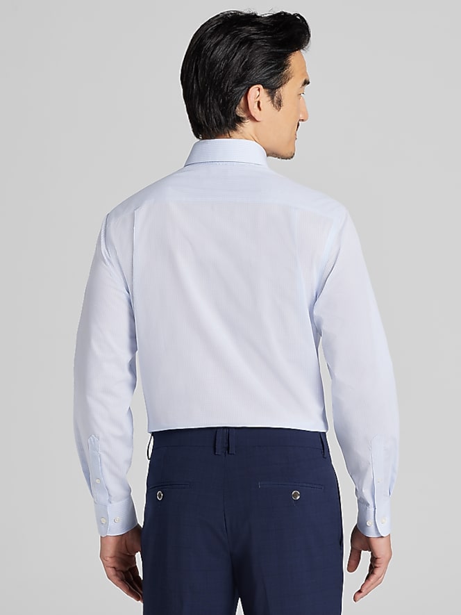 Wilke-Rodriguez Slim Fit Mini Check Dress Shirt, Blue - Image 3 of 5