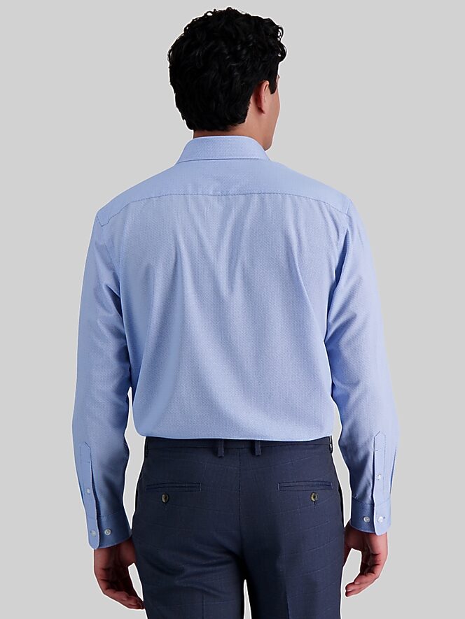 Haggar Classic Fit Weave Pattern Dress Shirt