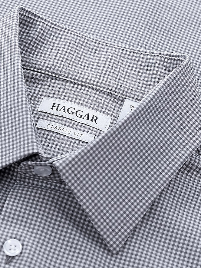 Haggar Classic Fit Plaid Dress Shirt